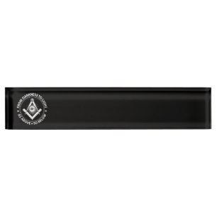 Porte-nom Pour Bureau emblème de la franc-maçonnerie