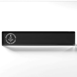 Porte-nom Pour Bureau emblème de la franc-maçonnerie