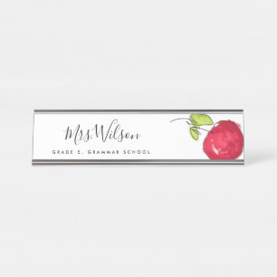 PORTE-NOM POUR BUREAU ENSEIGNANT DE L'ÉCOLE MODERNE POMME DE PEINTURE D'