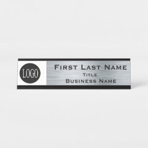 Porte-nom Pour Bureau Enseigne de bureau en métal pour logo de votre ent
