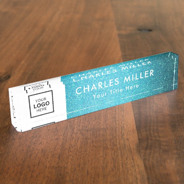 Porte-nom Pour Bureau Enseigne de bureau professionnelle avec logo (Taille)