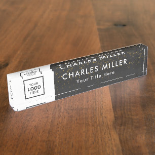 Porte-nom Pour Bureau Enseigne de bureau professionnelle avec logo