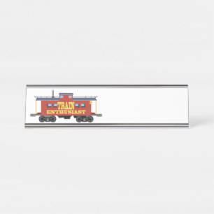 Porte-nom Pour Bureau Enthousiaste du train