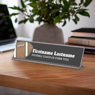 Porte-nom Pour Bureau Entraîneur ou enseignant de footballeur - Dessin 