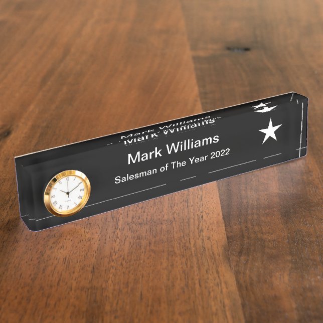 Porte-nom Pour Bureau Entreprise Classy Vendeur De L'Année (Taille)