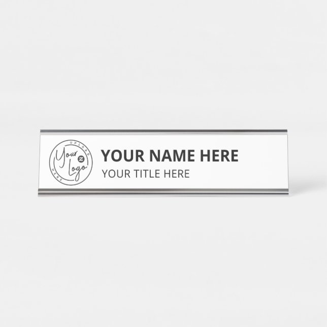 Porte-nom Pour Bureau Entreprise de logo commercial (Devant)