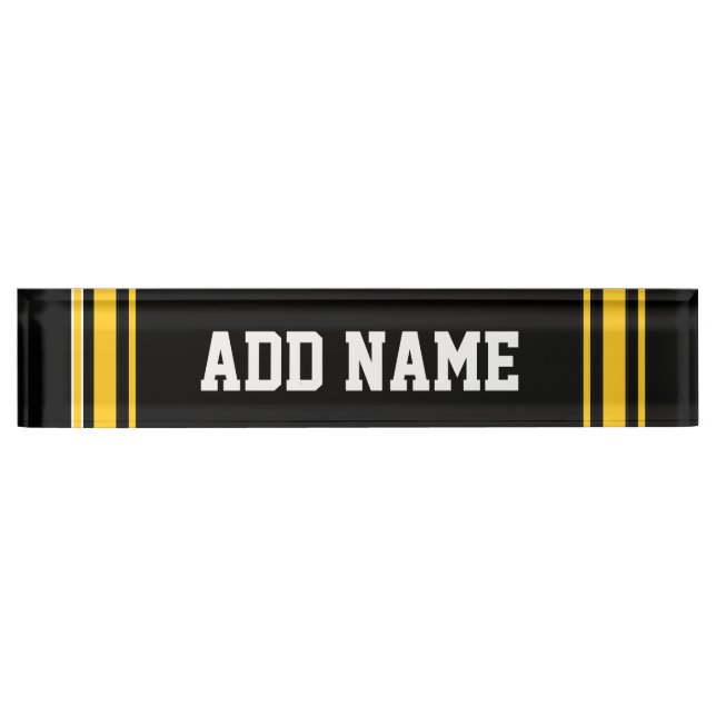 Porte-nom Pour Bureau Équipe Jersey avec nom et numéro personnalisés (Devant)