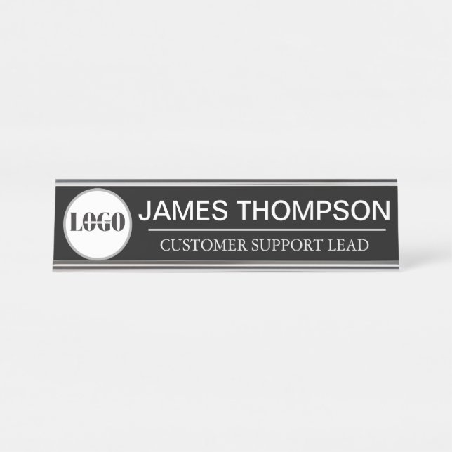 Porte-nom Pour Bureau Équipement de logo personnalisé pour l'employé de  (Devant)