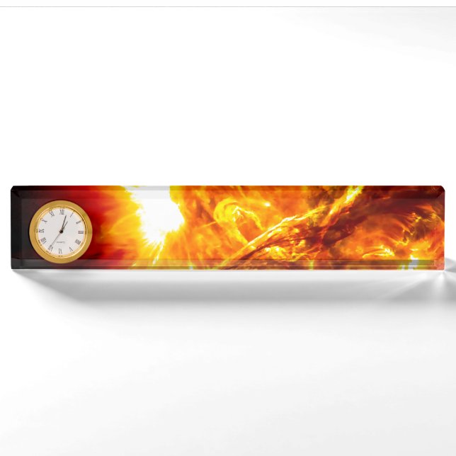 Porte-nom Pour Bureau Éruption de Sun - proéminence géante (Devant)