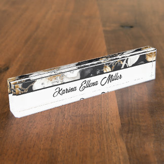 Porte-nom Pour Bureau Espère plaque signalétique du bureau floral 2 1004