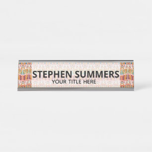 Porte-nom Pour Bureau Ethique Motif d'Afrique tribale