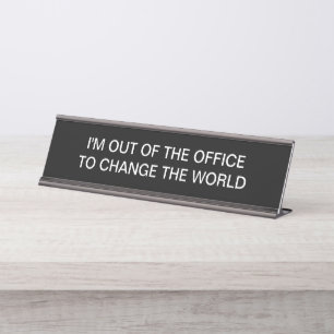 Porte-nom Pour Bureau Exécutif positif d'attitude de bureau