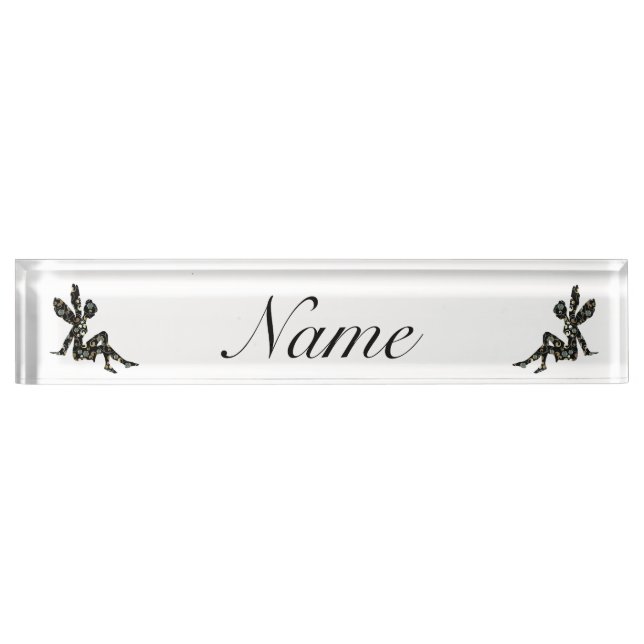 Porte-nom Pour Bureau Fairy Silhouette Thunder_Cove (Devant)