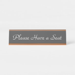 Porte-nom Pour Bureau Fancy "S'il vous plaît prendre place"