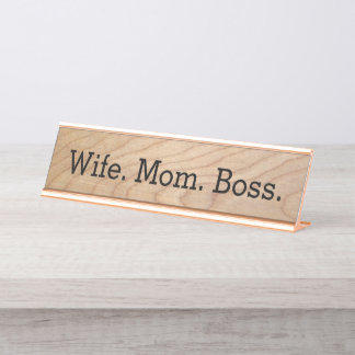 Porte-nom Pour Bureau Femme maman bosse des femmes amusantes