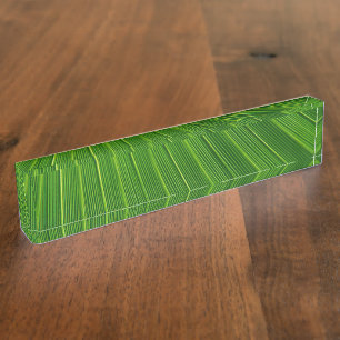 Porte-nom Pour Bureau Feuille de palme