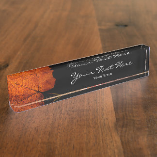 Porte-nom Pour Bureau Feuille majestueuse
