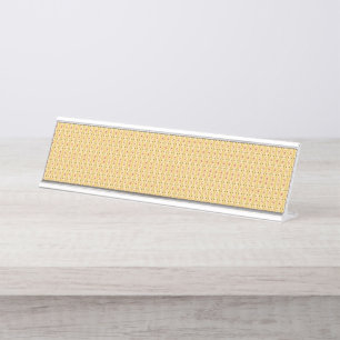 Porte-nom Pour Bureau Feuilles de papier d'emballage jaune, orange et ma