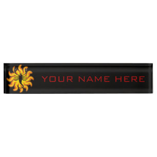 Porte-nom Pour Bureau Fiery Scorpio