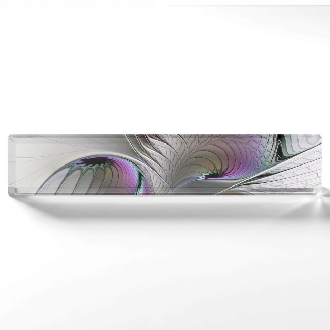 Porte-nom Pour Bureau Figure de fantaisie abstraite moderne timide Art f (Devant)