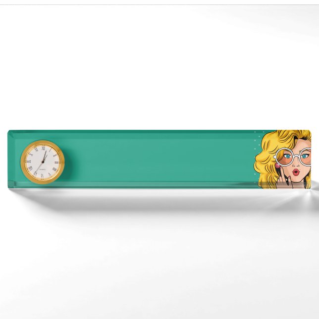 Porte-nom Pour Bureau Fille #1 (Devant)