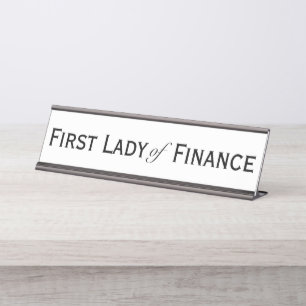 Porte-nom Pour Bureau Finances Première dame Funny Femme comptable CFO