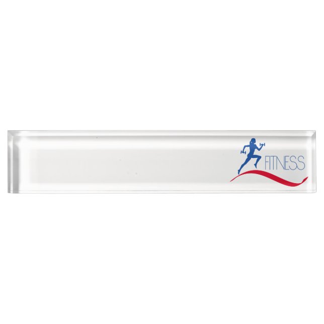 Porte-nom Pour Bureau Fitness (Devant)