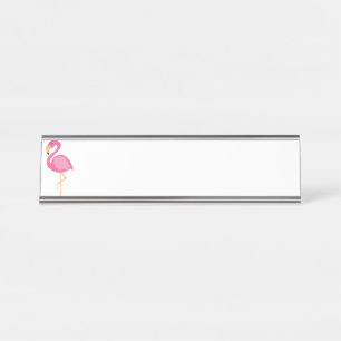 Porte-nom Pour Bureau Flamant rose rose