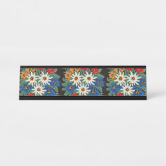 Porte-nom Pour Bureau Fleur alpine suisse d'edelweiss