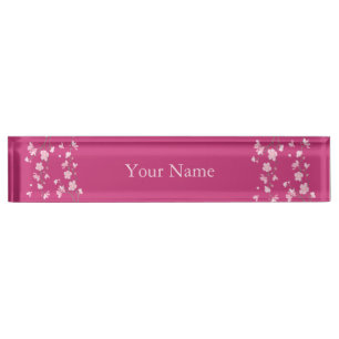 Porte-nom Pour Bureau Fleur de cerisiers