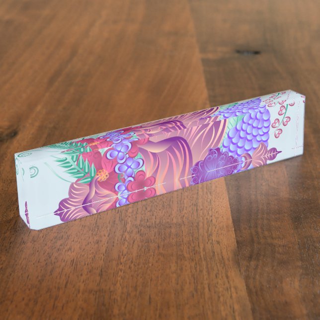 Porte-nom Pour Bureau Fleurs Bureau Personnalisé Destiny Destiny'S Namep (Taille)