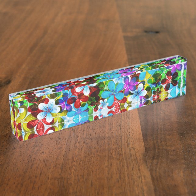 Porte-nom Pour Bureau Fleurs Bureau Personnalisé Destiny Destiny'S Namep (Taille)