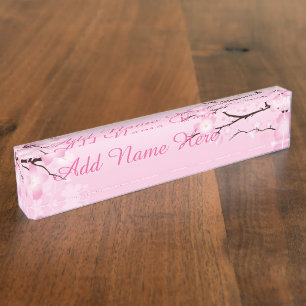 Porte-nom Pour Bureau Fleurs de cerisier