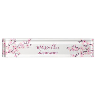 Porte-nom Pour Bureau Fleurs de cerisier