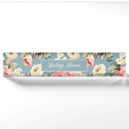 Porte-nom Pour Bureau Fleurs de jardin de campagne personnalisées