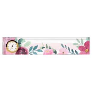 Porte-nom Pour Bureau Floral