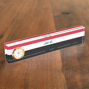 Porte-nom Pour Bureau Flot d'Iraq