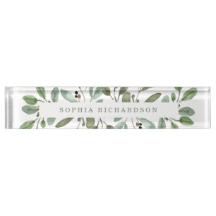 Porte-nom Pour Bureau Foliage minimaliste