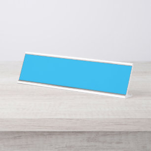 Porte-nom Pour Bureau Fond uni bleu cyan Style minimaliste d'été