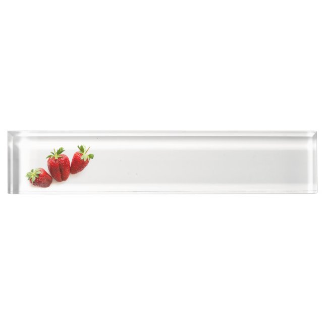 Porte-nom Pour Bureau Fraises (Devant)