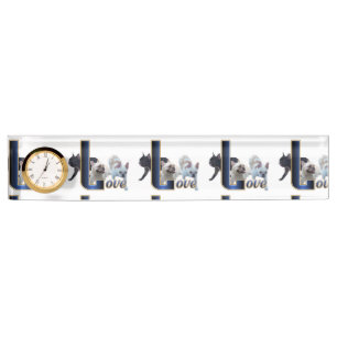 Porte-nom Pour Bureau French Bulldog LOVE