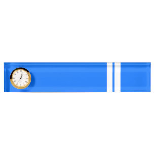 Porte-nom Pour Bureau Fun Bright Bright Twin White Racing Stripes Horlog