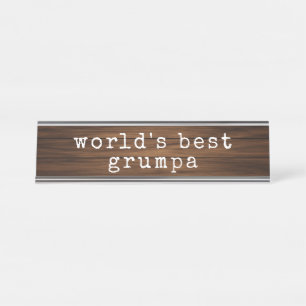 Porte-nom Pour Bureau Funny Grumpa Grand-père Fête des pères unique