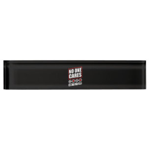 Porte-nom Pour Bureau Funny Poker Personne Ne Se Soucie De Ce Que Vous