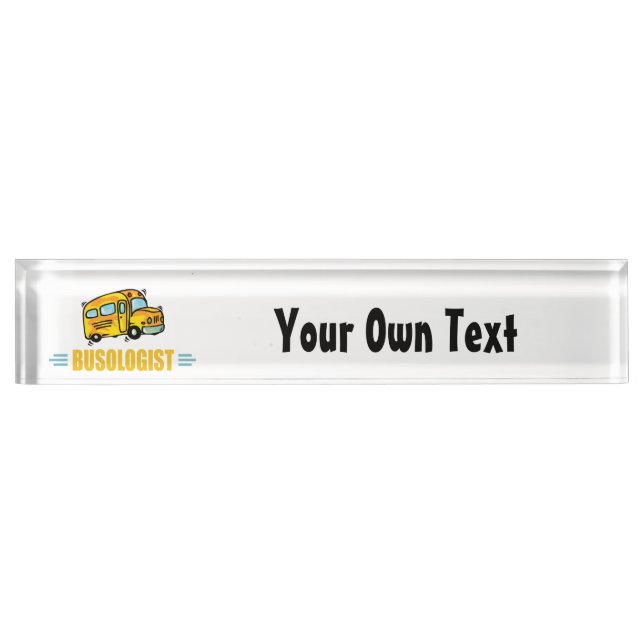 Porte-nom Pour Bureau Funny School Bus (Devant)
