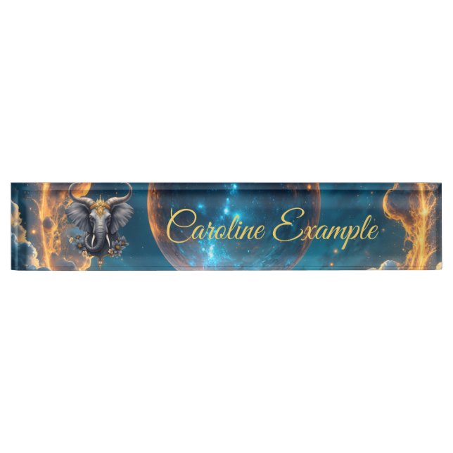 Porte-nom Pour Bureau Gardien Couronné de la Porte Céleste. (Devant)