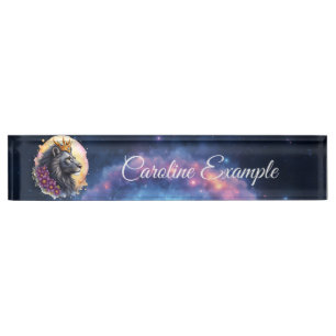 Porte-nom Pour Bureau Gardien de la Lumière - Lion du Royaume au Clair d