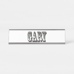 Porte-nom Pour Bureau Gary Mens Nom Logo,