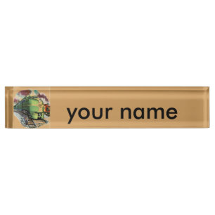 Porte-nom Pour Bureau "Geek RailRoad"