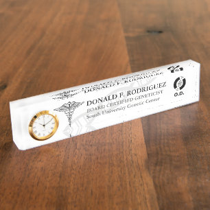 Porte-nom Pour Bureau Généticien du biologiste personnalisé